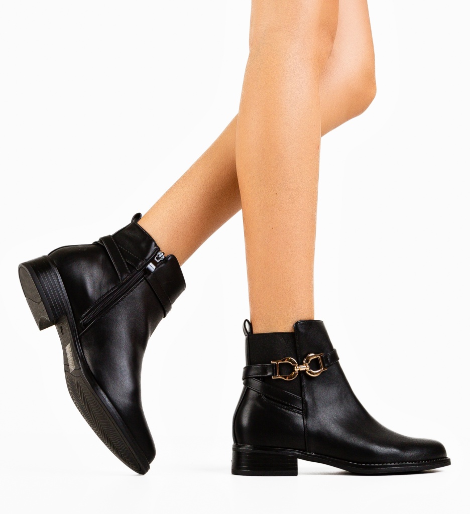 Ghete Dama Bruin Negre | Stil si Confort - imagine 3