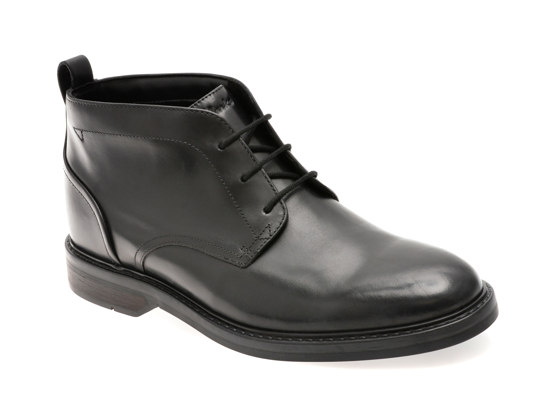 Clarks Aldwin Chukka - Ghete Negre din Piele