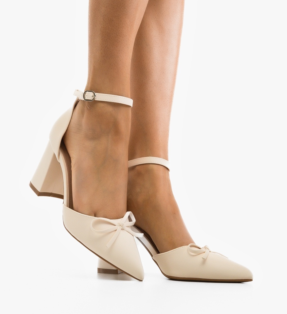 Pantofi Dama Pierce Bej Eleganți - imagine 4