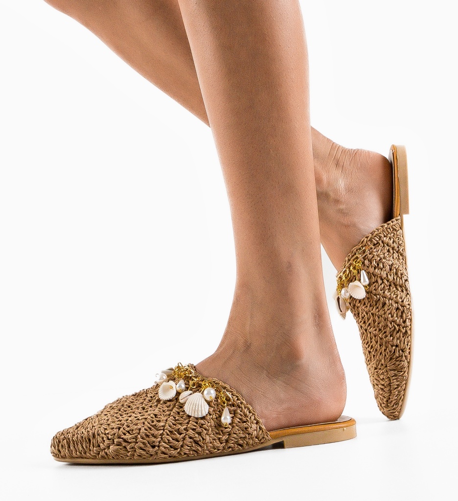 Papuci Brimlock Maro - Confort și Stil - imagine 2