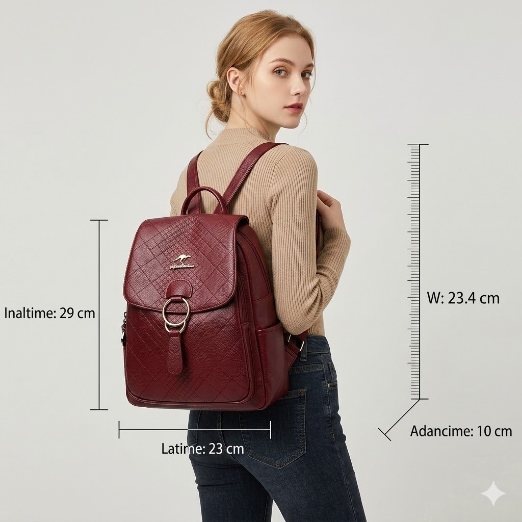 Rucsac Dama Disu Greta GT742 Bordo - imagine 2