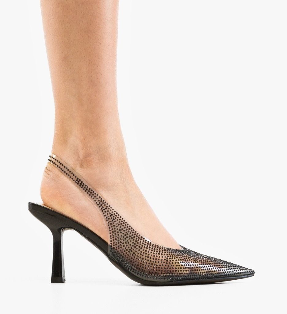 Pantofi dama Anelys Negri eleganți cu toc - imagine 6