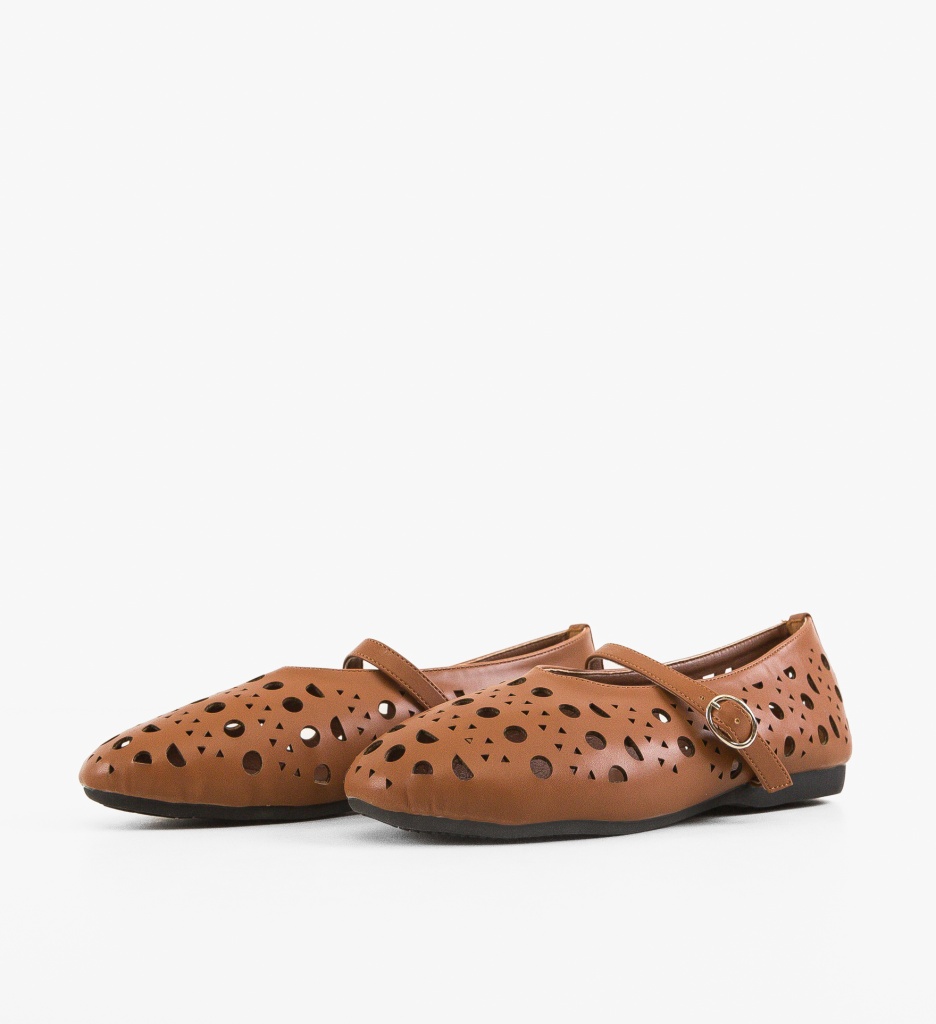 Balerini Camel Margret - Confort & Eleganță - imagine 4
