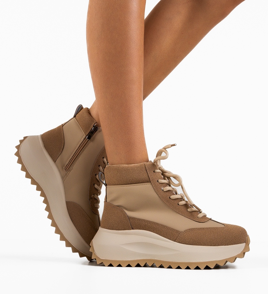 Sneakers Dama Tefa Bej | Confort și Stil