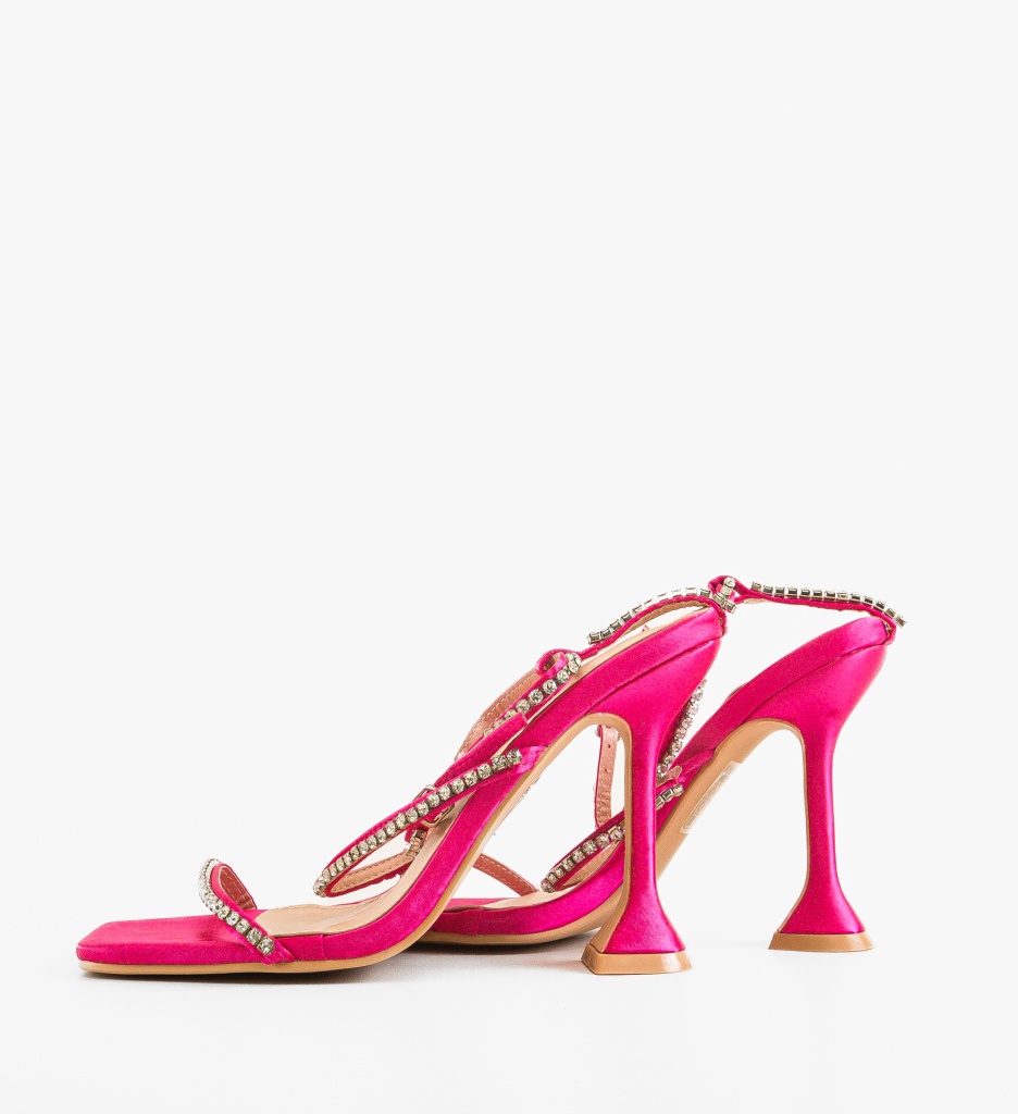 Sandale cu Toc Selina Fuchsia | Eleganță și Stil - imagine 3
