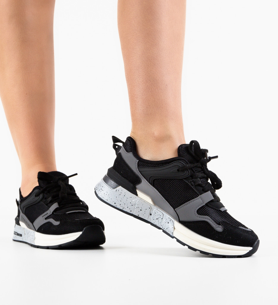 Sneakers Beyond Negri - Confort și Stil Premium - imagine 2