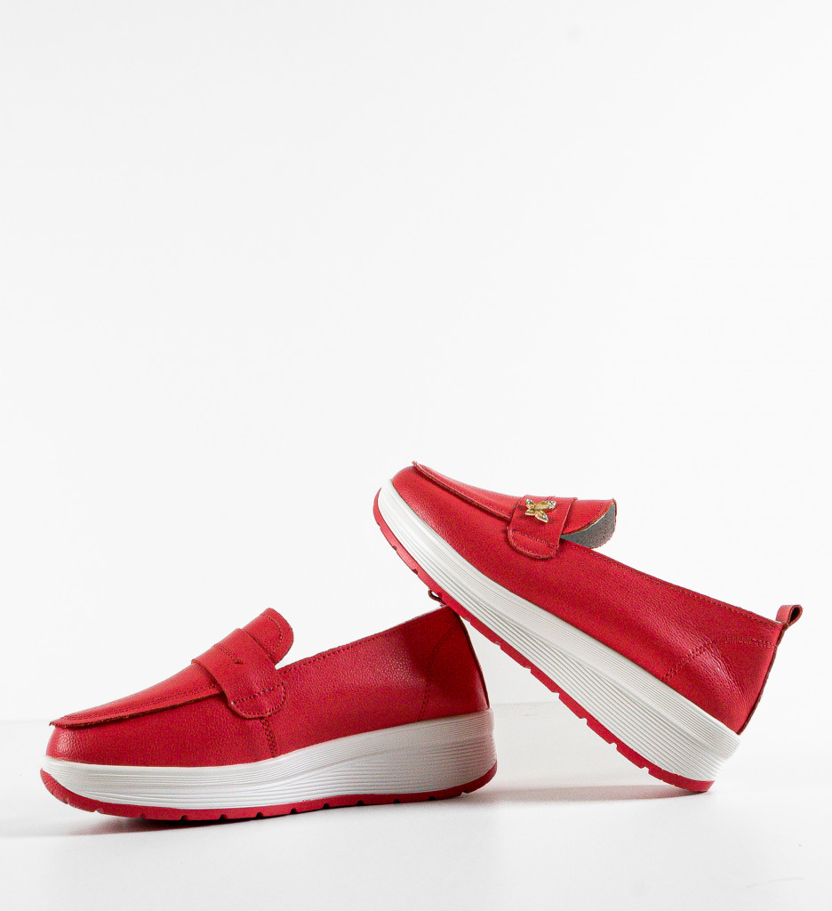 Pantofi Casual Elvina Rosii - Confort și Stil - imagine 5