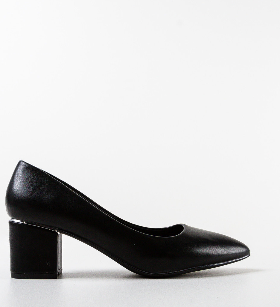 Pantofi Dama Kamile Negri cu Toc Eleganti - imagine 4