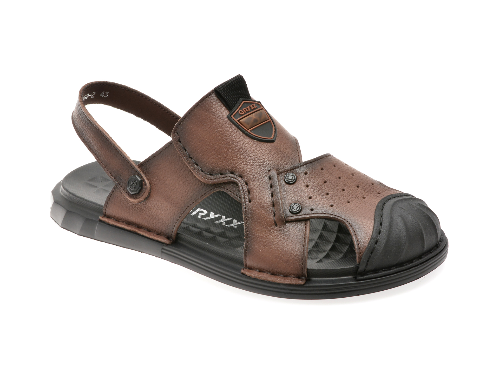 Sandale Barbati Gryxx Piele Naturala Maro