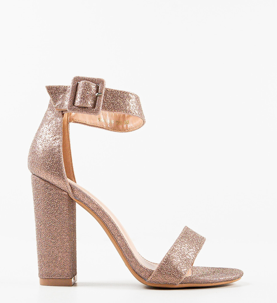 Sandale Bruno Aurii cu Toc Elegant | Stil Refined - imagine 5