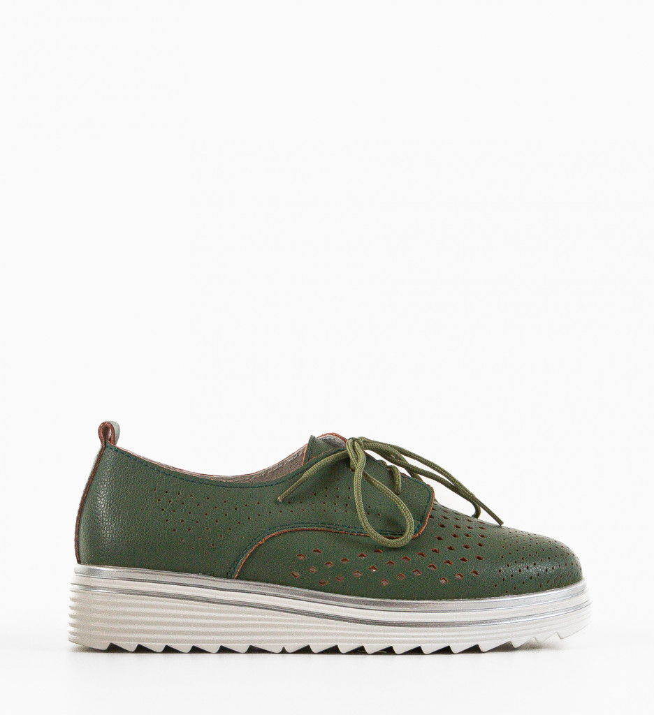 Pantofi Casual Dama Verzi Confort & Stil - imagine 4