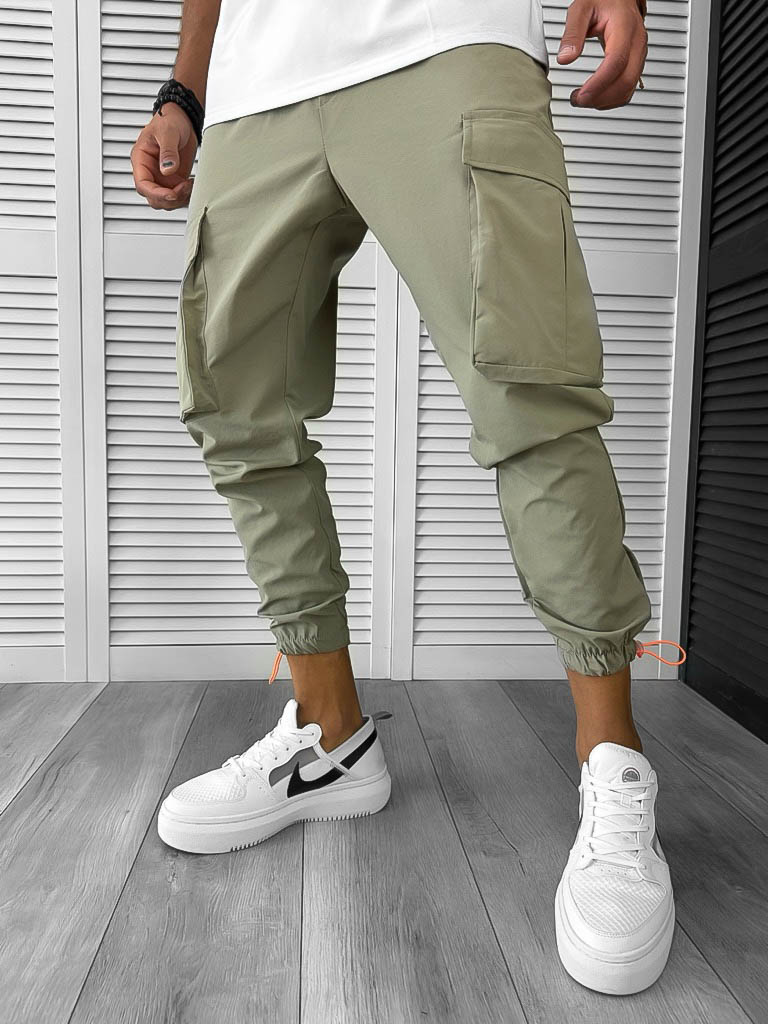 Pantaloni Cargo Conici Kaki - Stil Urban