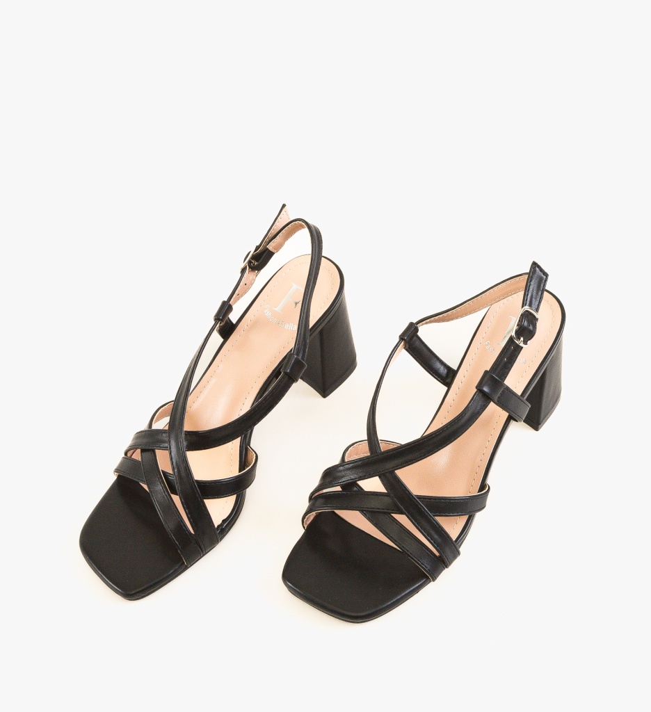 Sandale cu Toc Karen Negre - Eleganță și Stil - imagine 2