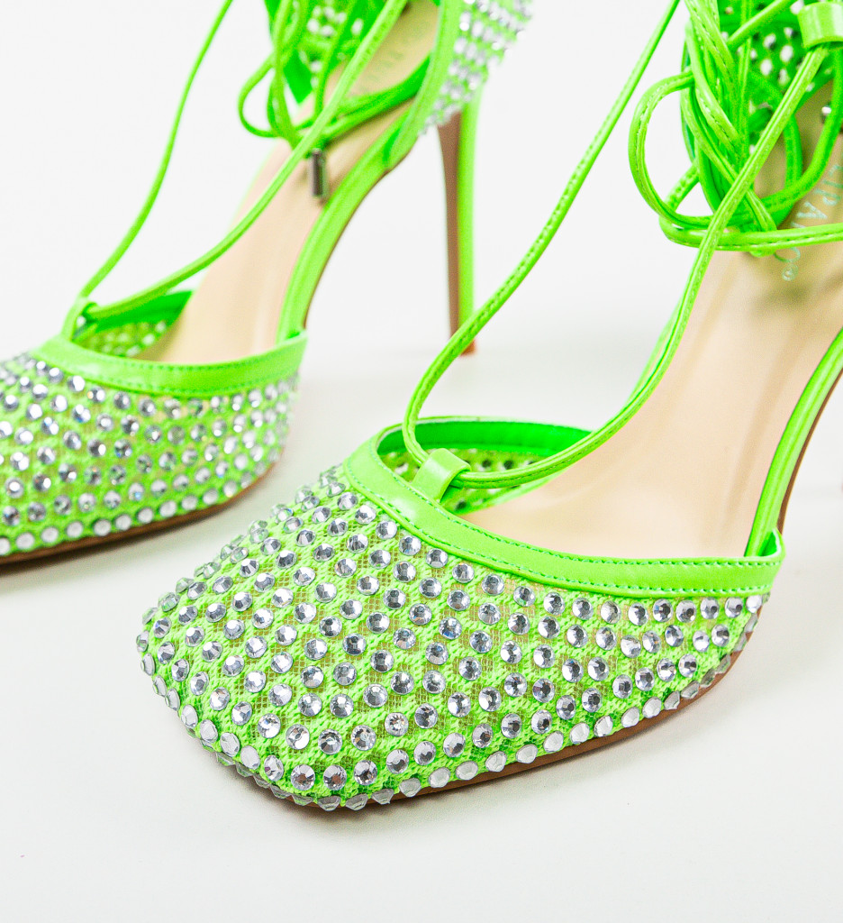Pantofi cu Toc Delores Verzi - Eleganță Asigurată - imagine 6