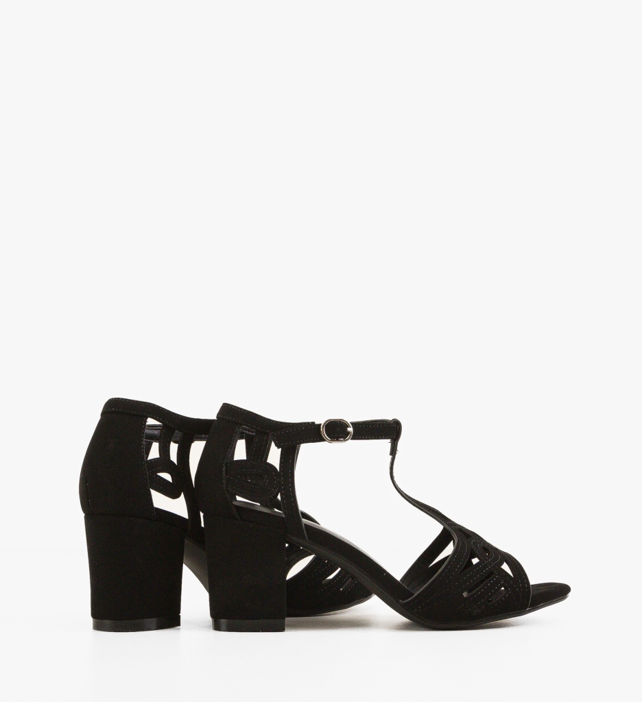 Sandale cu Toc Akja Negre | Eleganță și Stil - imagine 2