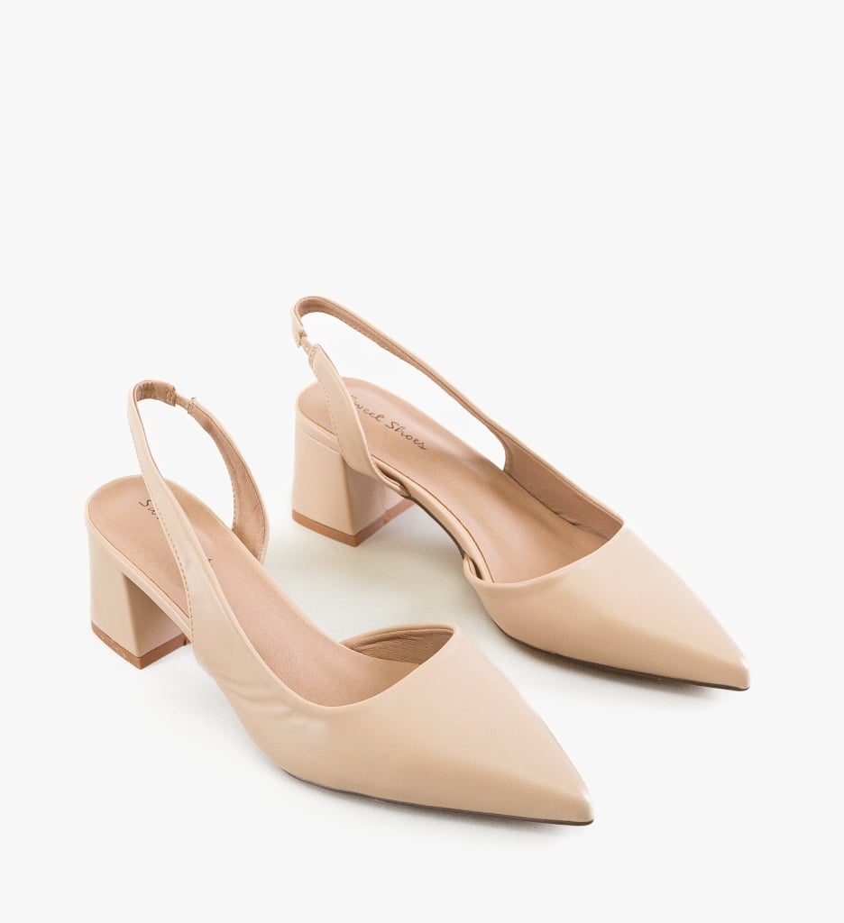 Pantofi Dama Deder Nude Eleganți - imagine 4
