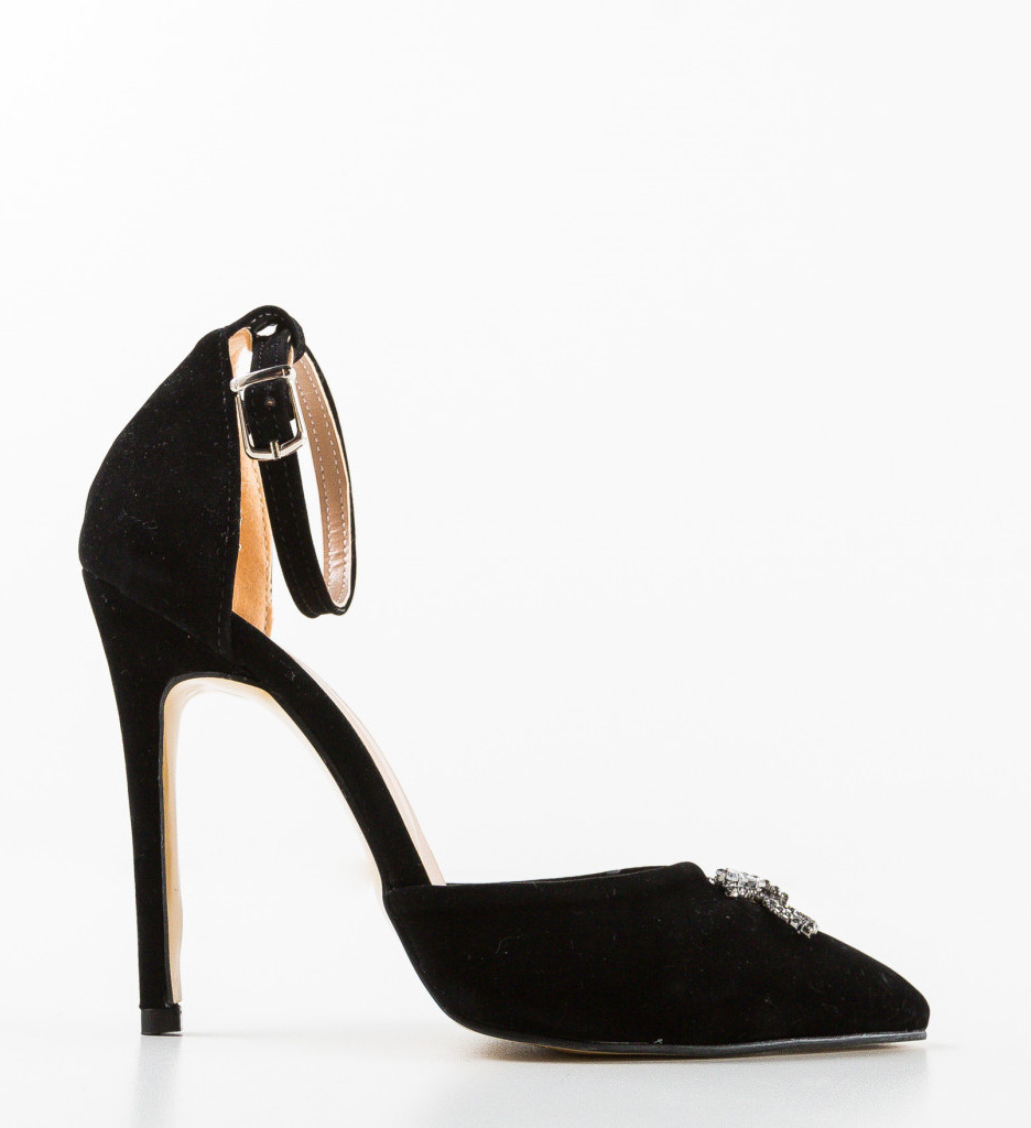 Pantofi cu toc Nanyta Negri | Eleganți - imagine 4