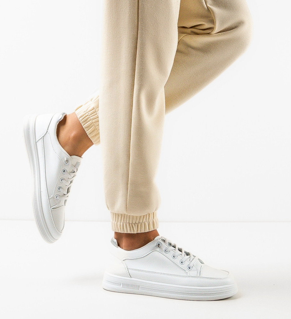 Sneakers Dama Crane Argintii | Stil Urban