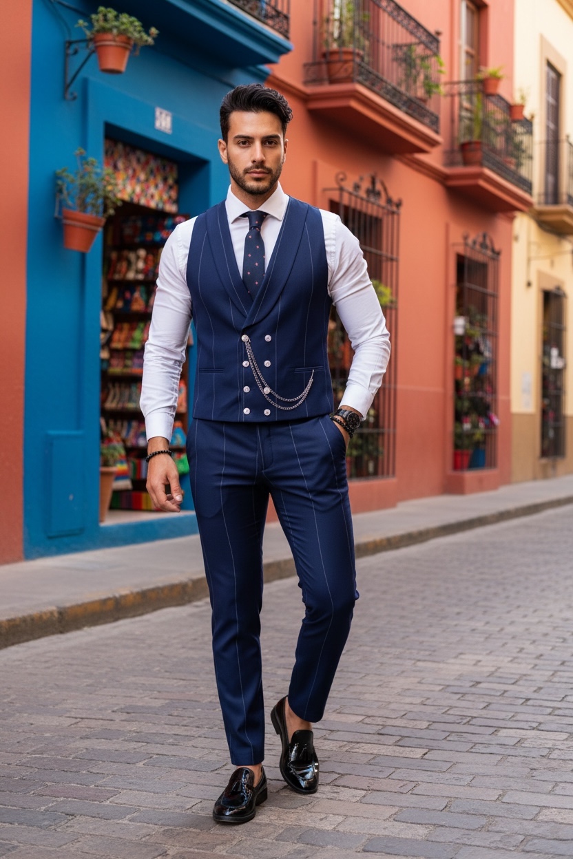 Compleu Bărbătesc Elegant Vestă + Pantaloni Slim Fit