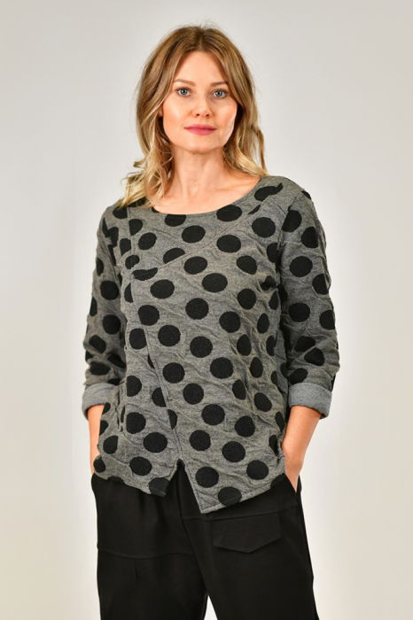 Bluza Asimetrică Shopika cu Buline - Design Elegant