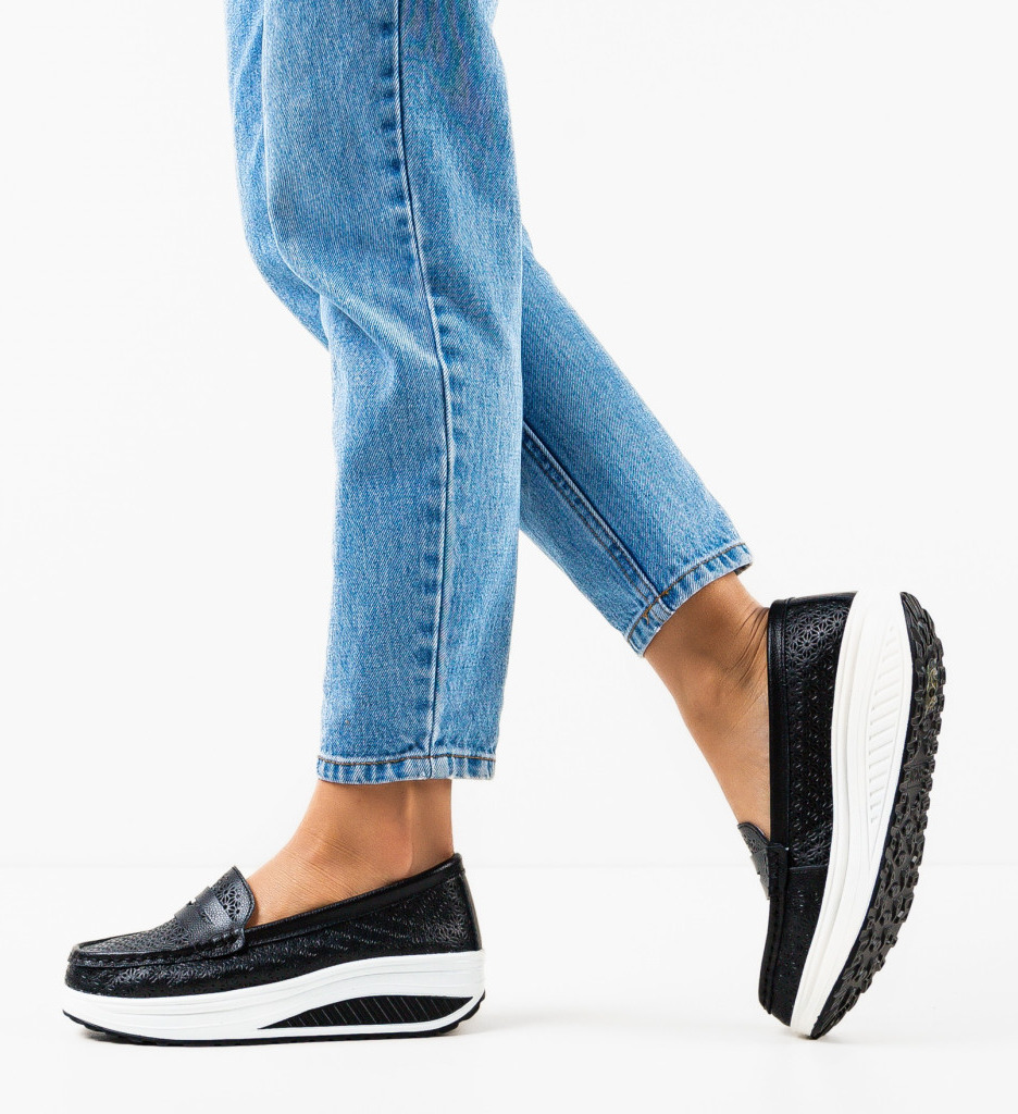Pantofi Casual Fyrya Negri - Confort și Stil - imagine 2
