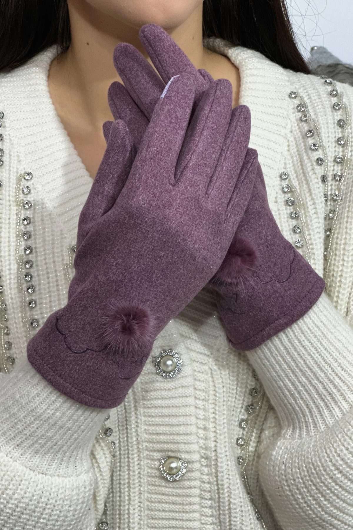 Manusi Ania Liliac cu Touch | Inpuff