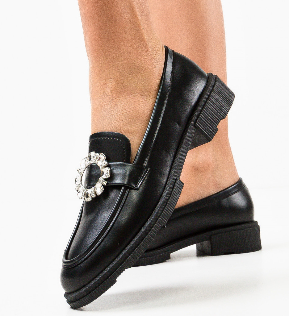 Pantofi Casual Dama Iezabel Negri Confort - imagine 5