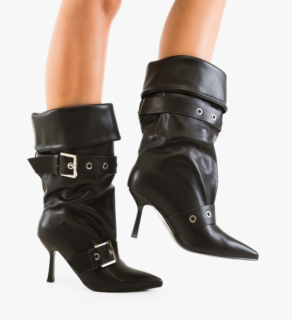 Botine Dede Negre Depurtat - Eleganță Urbană - imagine 4