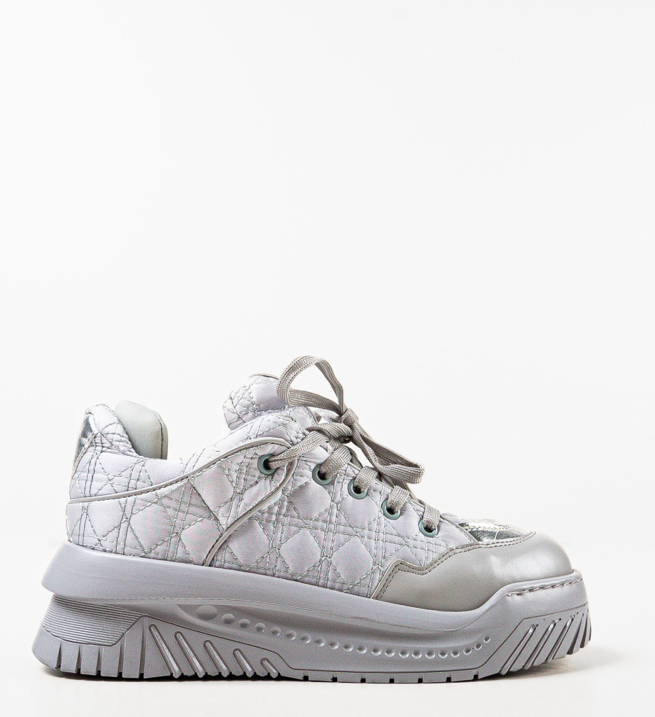 Sneakers Dama Gaston Gri - Confort Urban - imagine 6