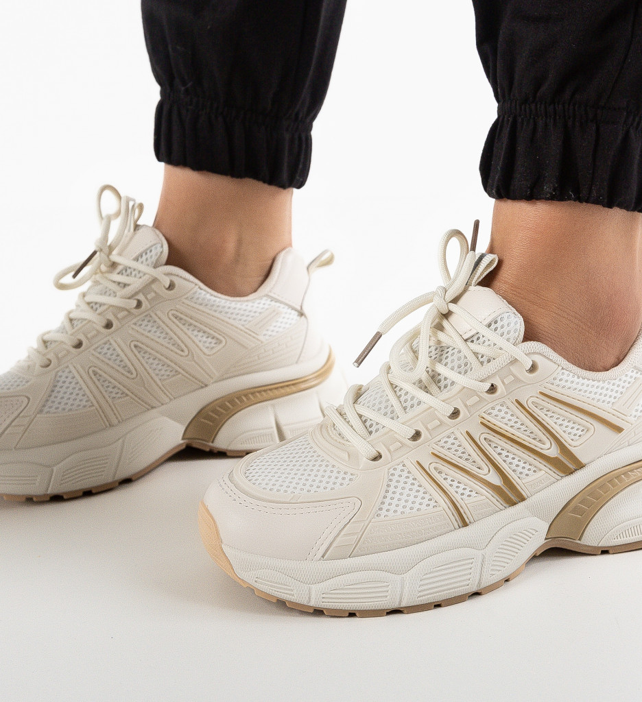 Sneakers Dama Vyvozkam Bej | Confort & Stil - imagine 4