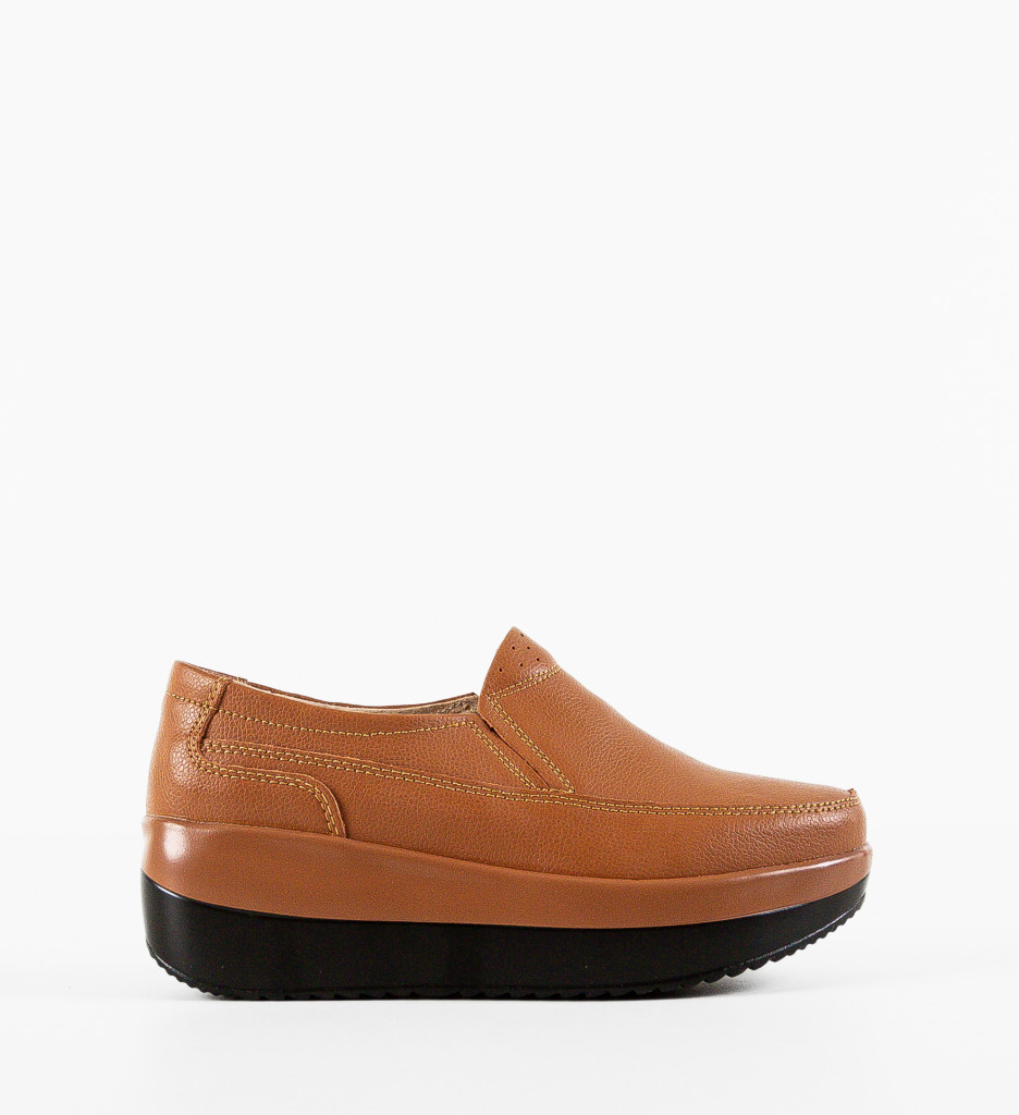 Pantofi Casul Freeman Camel - Eleganță Casual - imagine 2