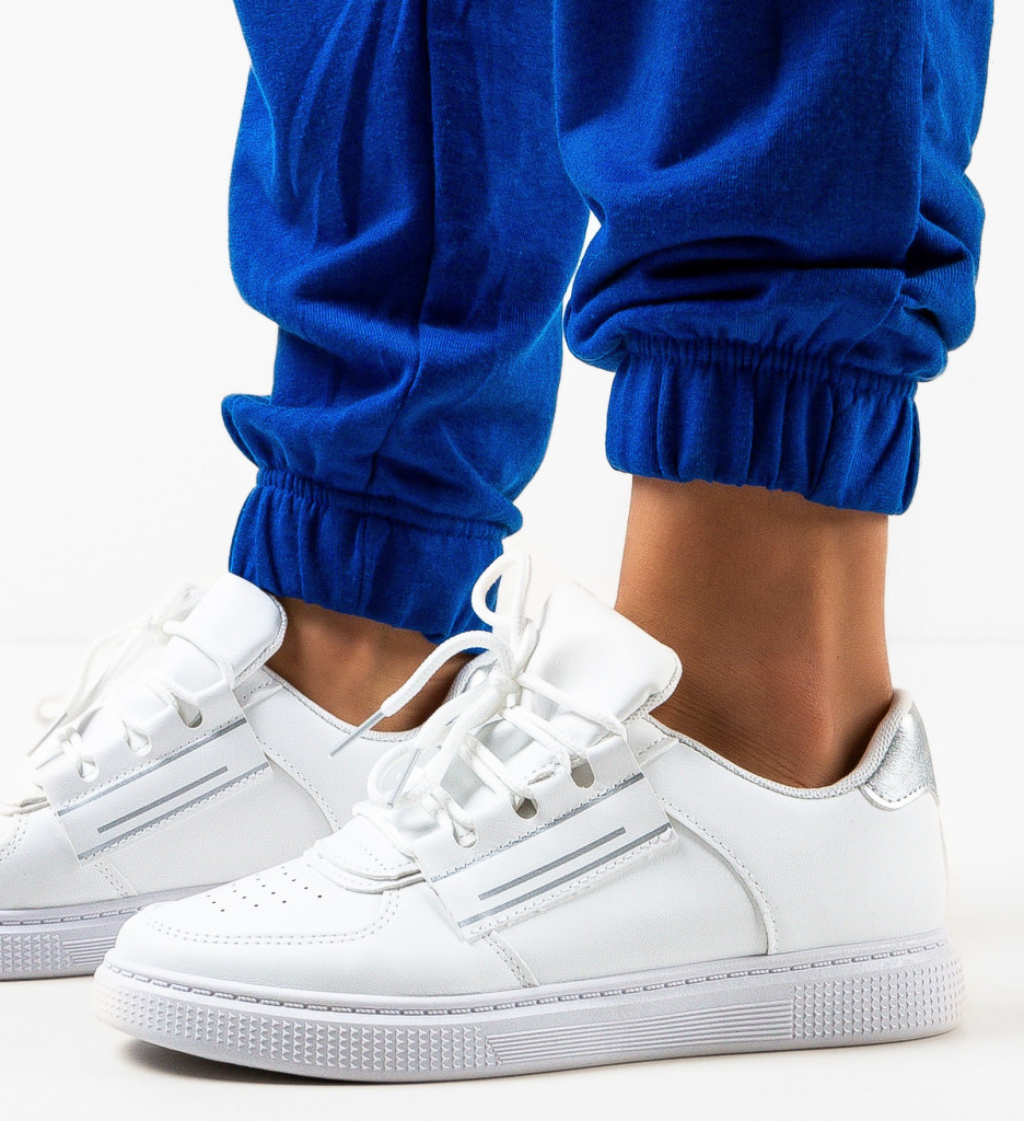 Sneakers Dama Denise Argintii - Stil si Confort - imagine 3