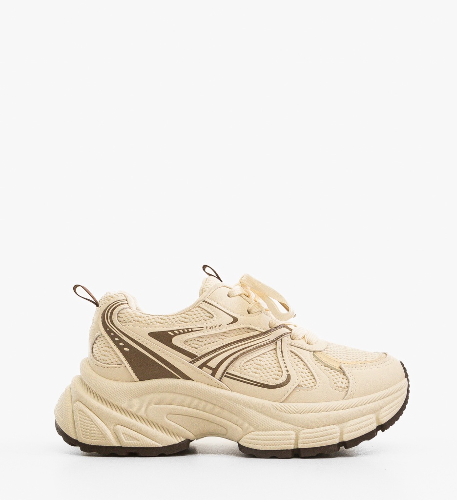 Sneakers Dama Bej Liisa 2 | Confort Zilnic - imagine 3