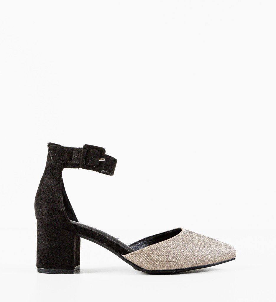 Pantofi Arbeu Aurii cu Toc Eleganți - imagine 5