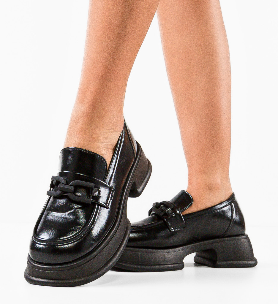 Pantofi Casual Herek Negri - Confort Stilat - imagine 4