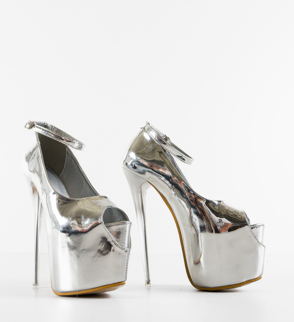 Pantofi Dama Onisia Argintii | Eleganță - imagine 8