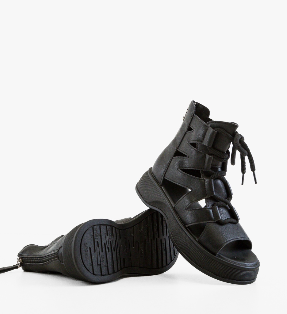 Sandale Dama Romulus Negre Elegante - imagine 5