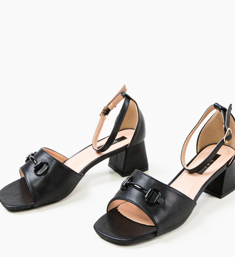 Sandale Lutgar Negre | Eleganță și Stil - imagine 8