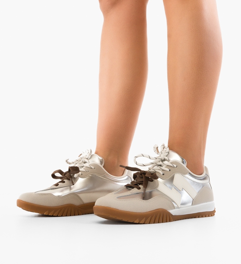 Pantofi Sport Velma Argintii - Confort & Stil