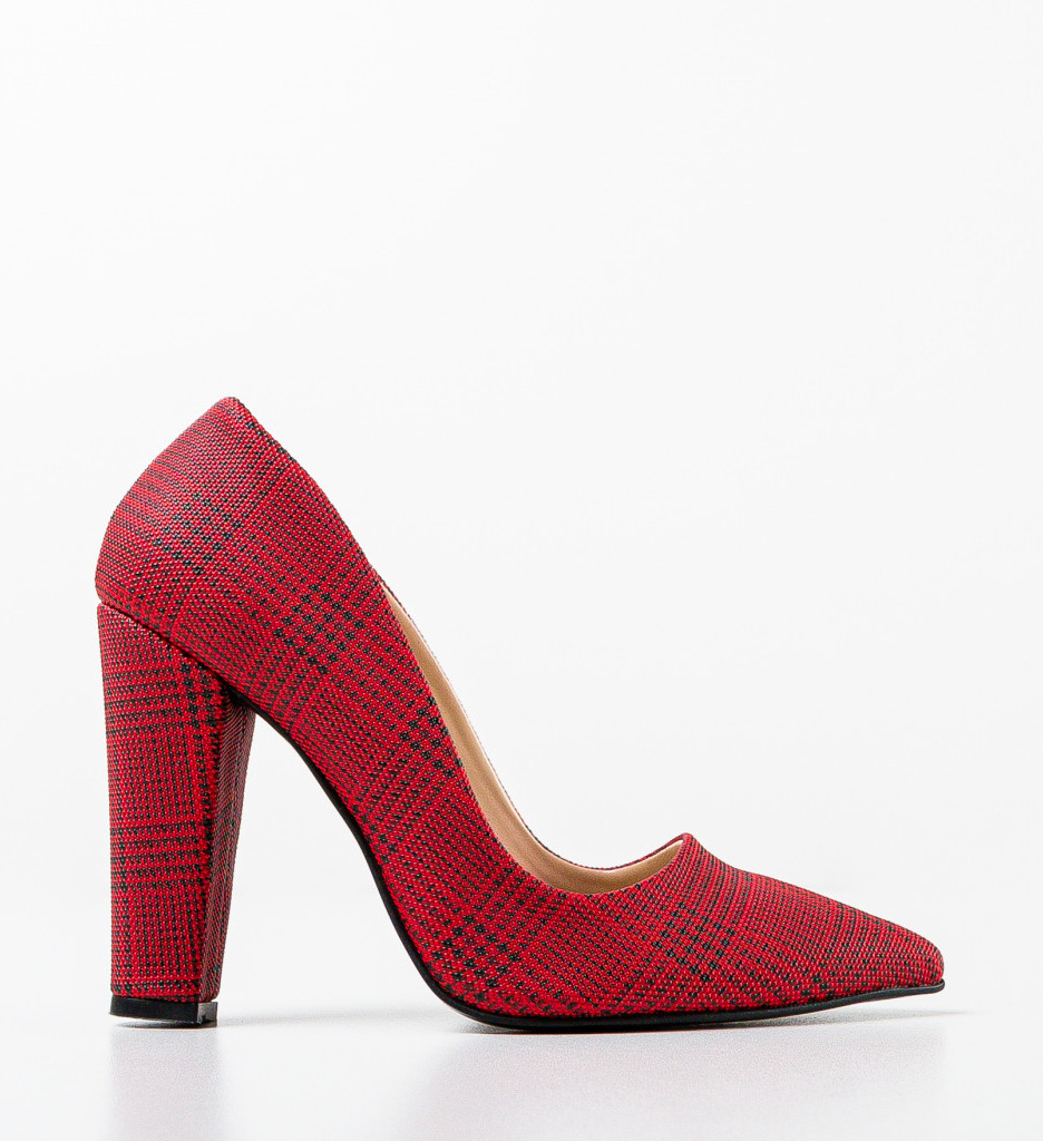 Pantofi cu Toc Rosii Splash - Eleganță Asigurată - imagine 4