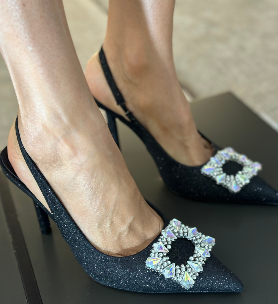 Pantofi dama eleganți cu toc negru Hed - imagine 3