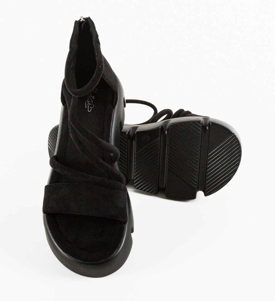 Sandale Dama Xlendi Negre | Eleganță și Stil - imagine 6