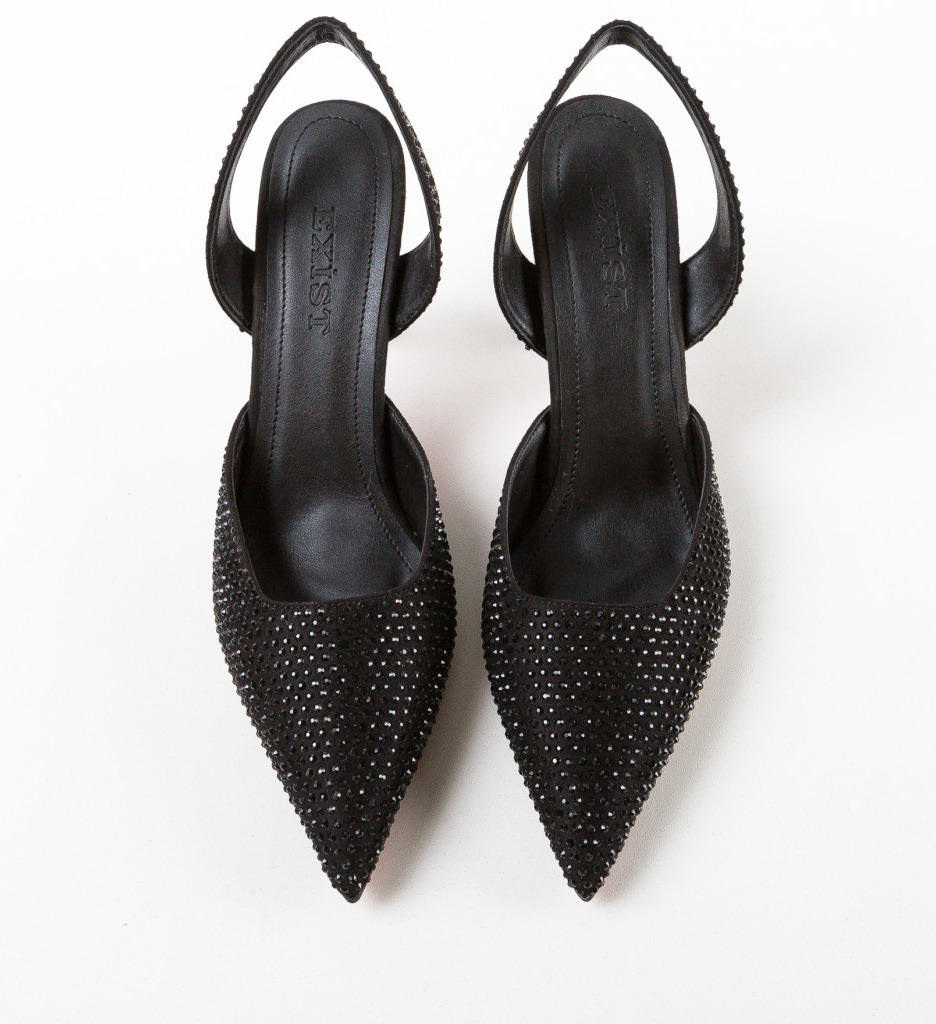 Pantofi Sheng Negri Eleganți cu Toc - imagine 6
