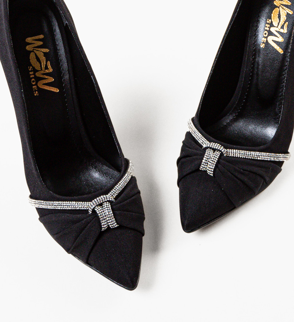 Pantofi Finko Negri cu Toc Eleganți - imagine 3