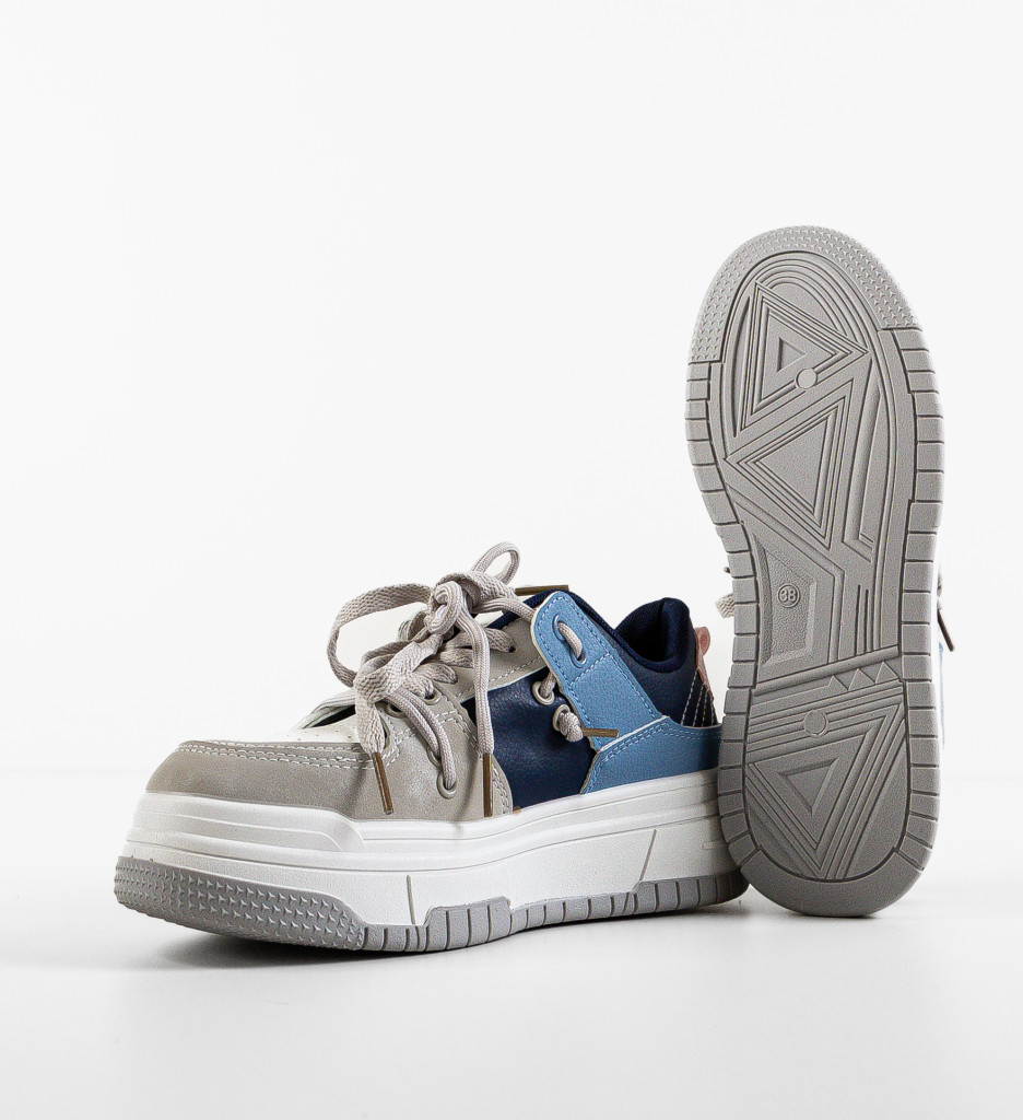 Sneakers Dama Deleon Gri - Confort Urban - imagine 5