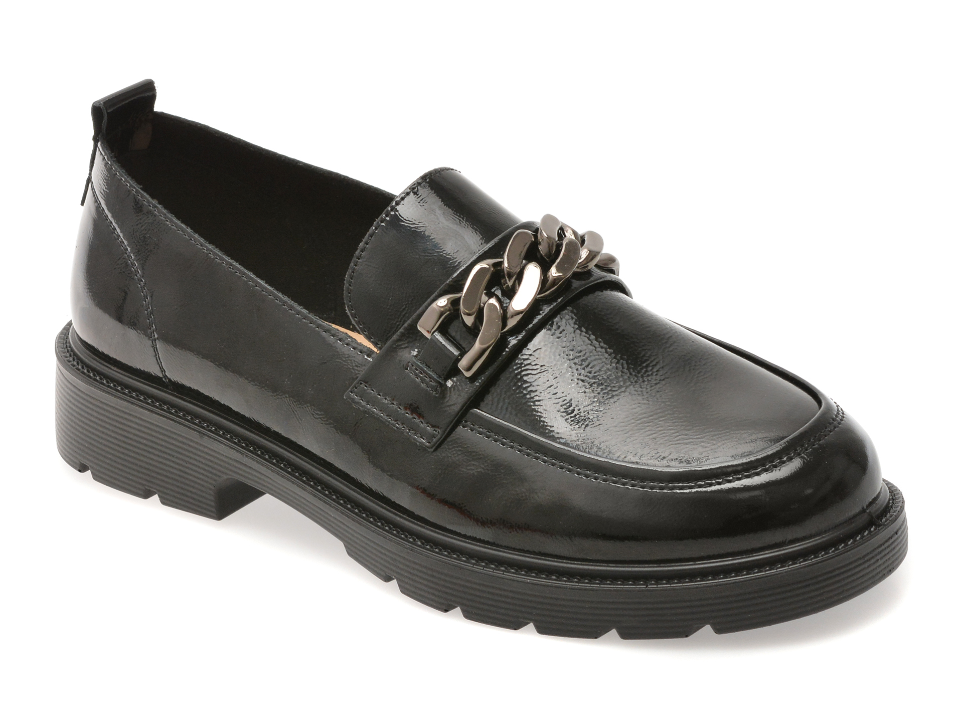 Mocasini GRYXX negri din piele lacuita - imagine 2