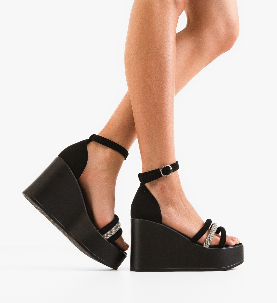 Platforme Dama Norega Negre - Eleganță și Confort