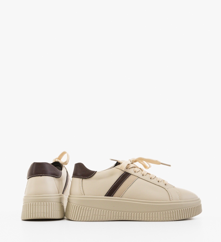 Sneakers Dama Wansa Bej 2 | Confort și Stil - imagine 5