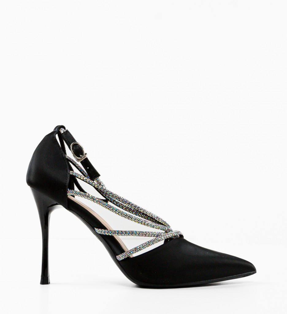Pantofi Metztli Negri | Eleganță și Stil - imagine 4