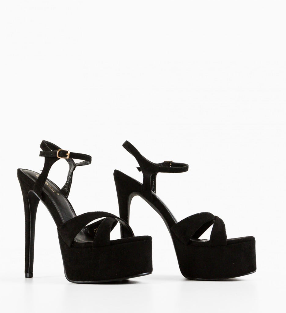 Sandale Toc Ammo Negre Elegante - imagine 12